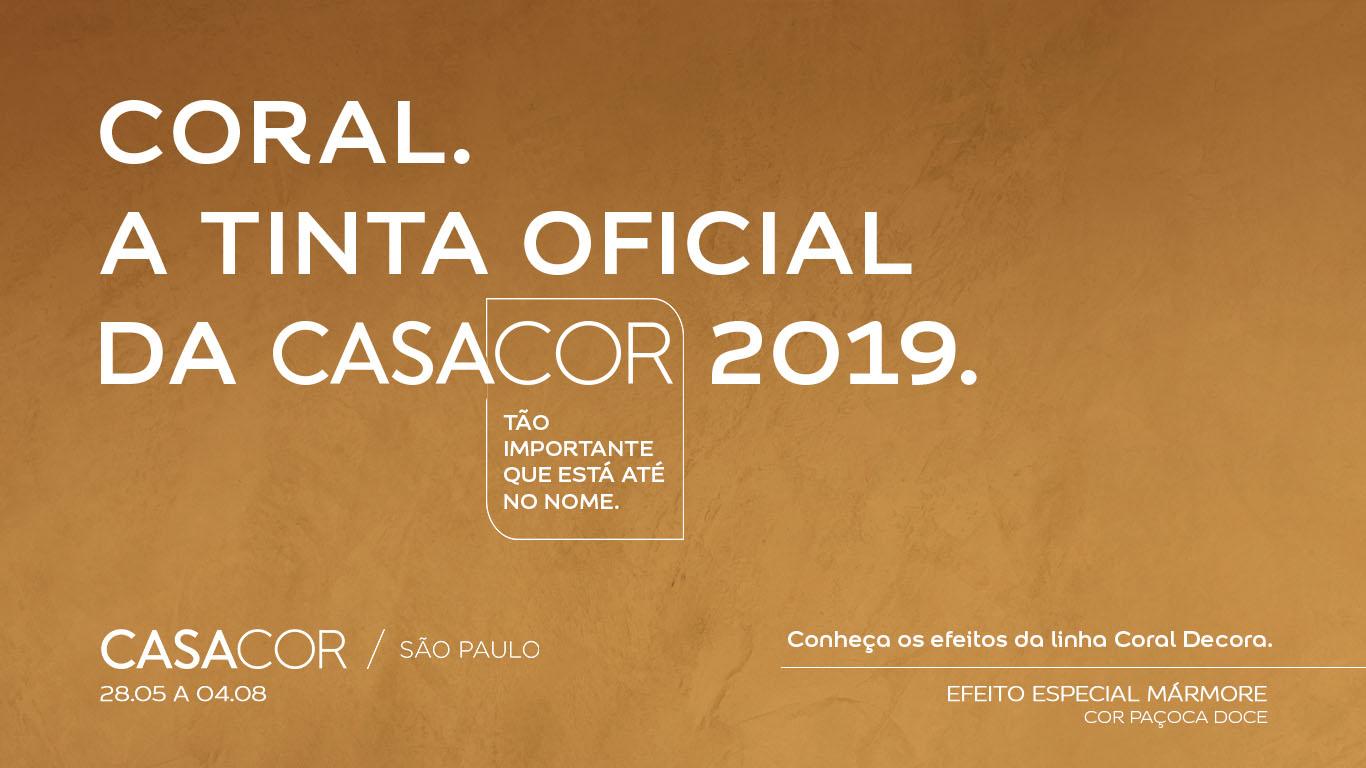 Coral a Tinta Oficial da CASACOR 2019 | São Paulo 28.05 a 04.08