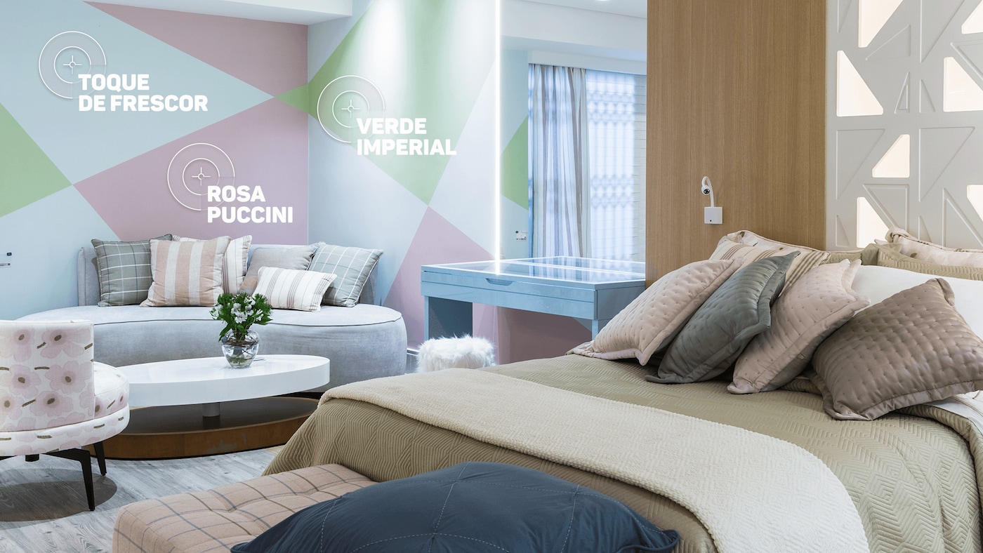 Quarto Menina por Lucy Amicón | Toque de Frescor, Rosa Puccini e Verde Imperial.