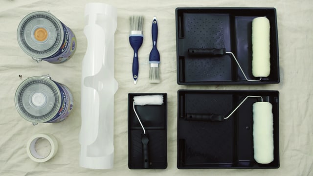 Você vai precisar das cores: Linho Claro e Laranja do Deserto. Tintas Coral. 