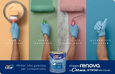 Conheça Coral Renova, o creme de pintura da Coral