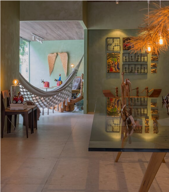 Ambiente decorado casacor Pernambuco com parede em tons 15 efeitos.