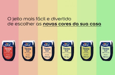 O jeito mais fácil e divertido de escolher as novas cores da sua casa. Coralit Total. 