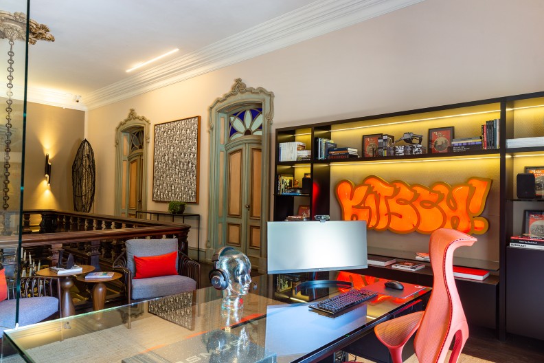 Home Office de Caco Borges e Carolina Haubrich em CASACOR Rio de Janeiro