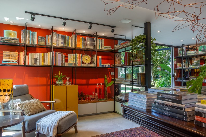 Canto de leitura da Livraria de CASACOR Rio de Janeiro, por Vivian Reimers