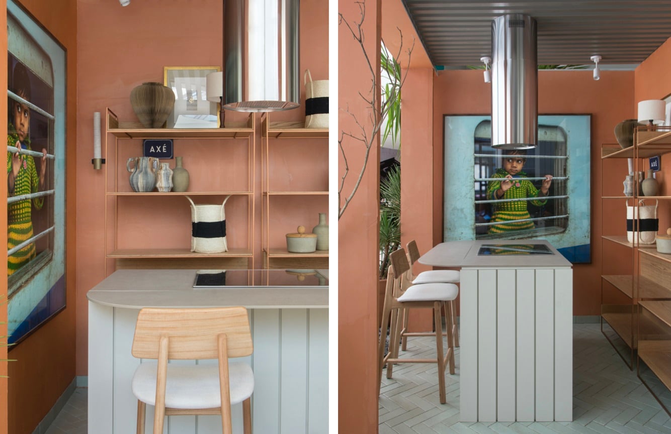 Cozinha decorada com parede Tintas Coral casacor 2020.