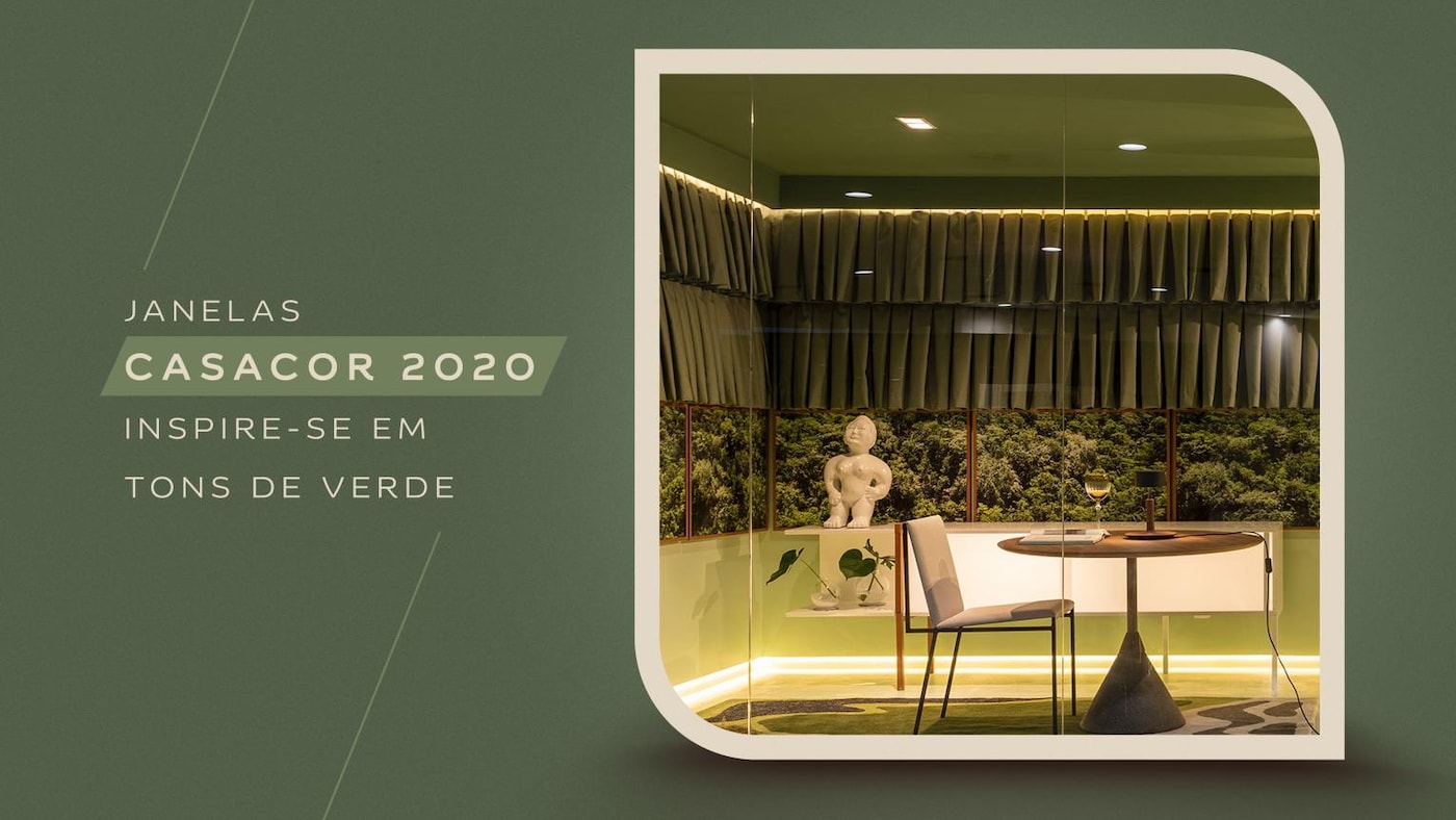 Banner de capa Coral janelas casacor 2020 inspire-se tons de verde.