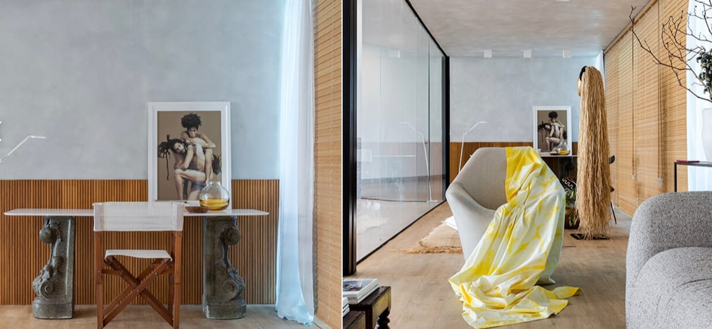 Ambiente decorado com parede Tintas Coral casacor 2020 Bahia.