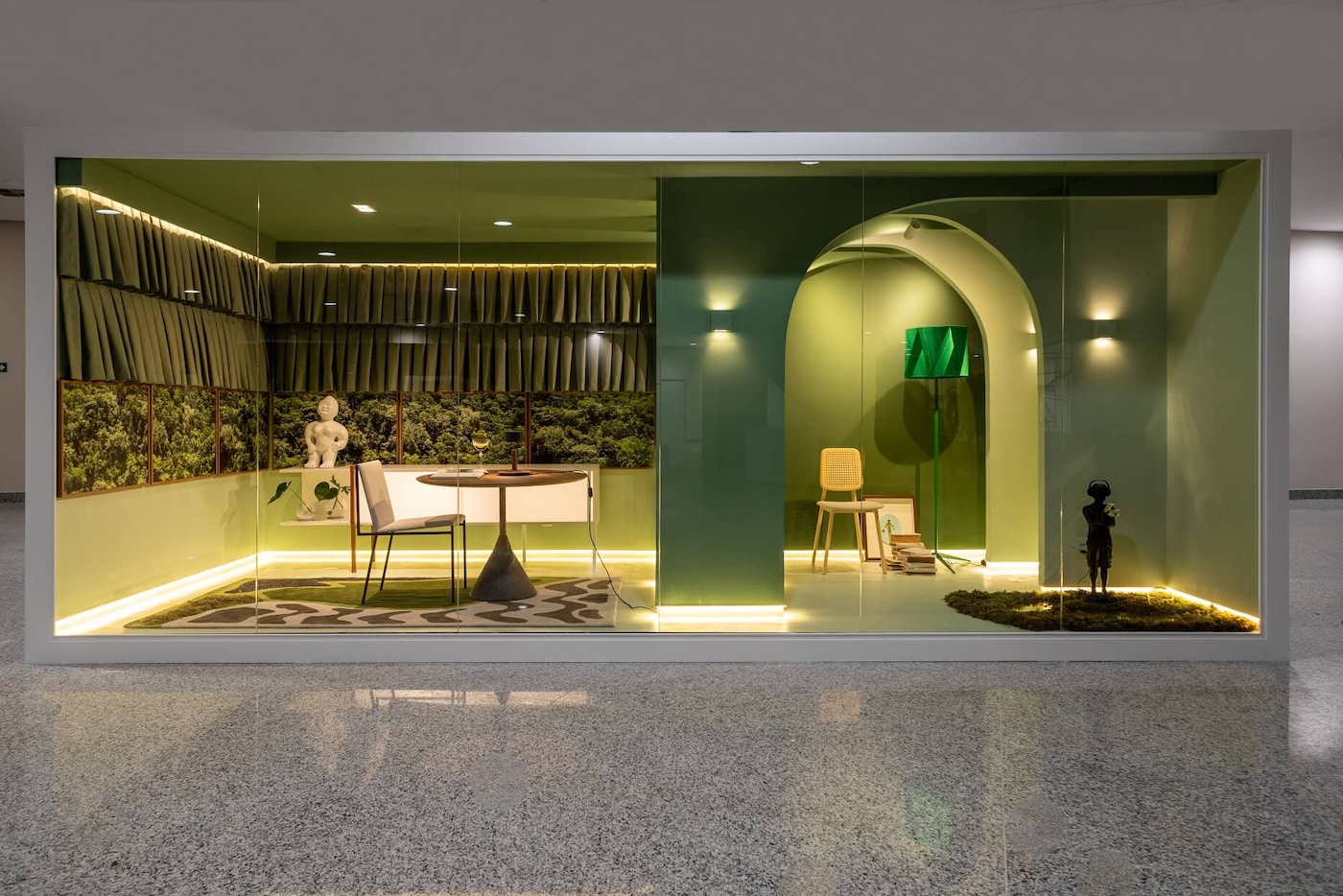 Ambiente decorado com paredes Tintas Coral casacor 2020 Bahia.