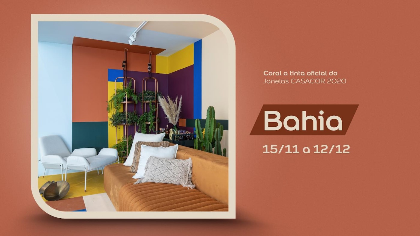 Banner de capa Coral janelas casacor 2020 Bahia.