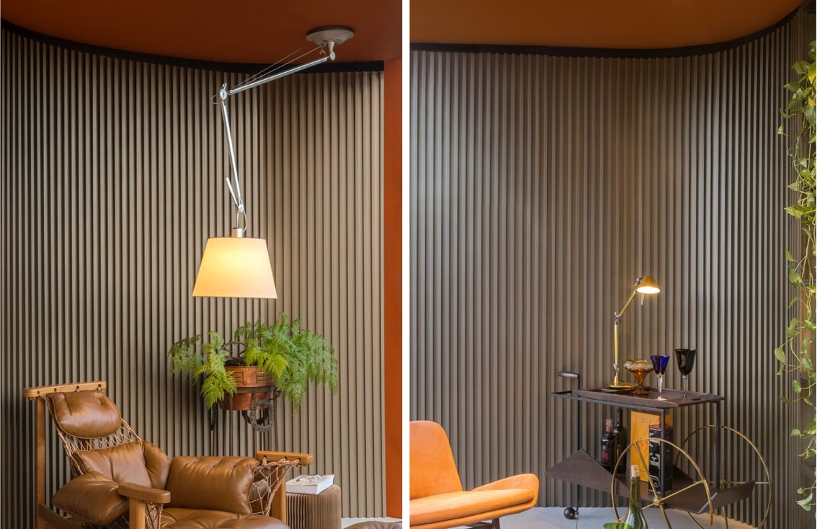 Ambiente decorado com parede Tintas Coral casacor 2020 Brasília.