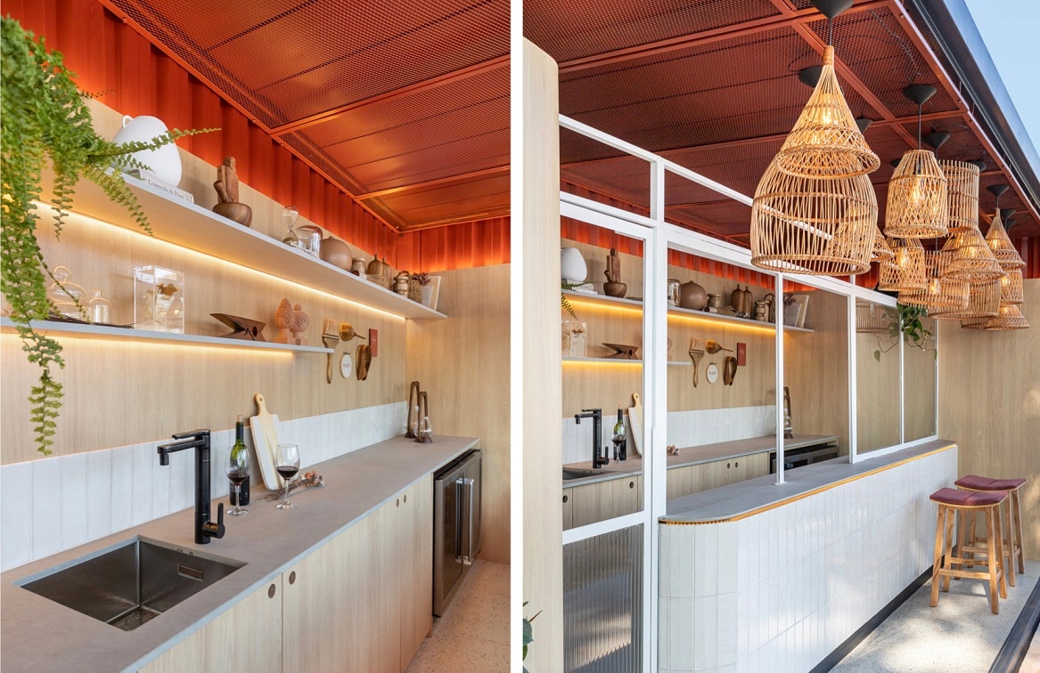 Cozinha decorada com parede Tintas Coral casacor 2020 Brasília.