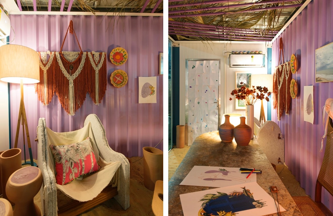 Ambiente decorado com parede Tintas Coral casacor 2020 Ceará.