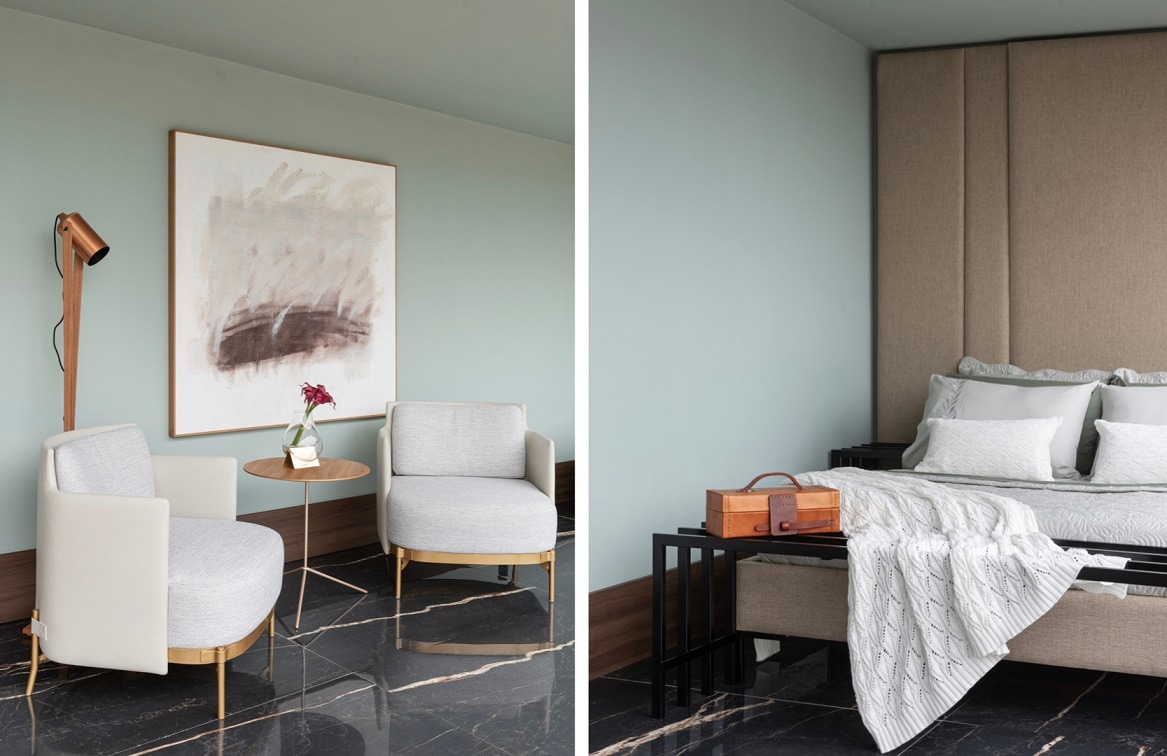 Quarto decorado com paredes Tintas Coral casacor 2020 Espírito Santo.