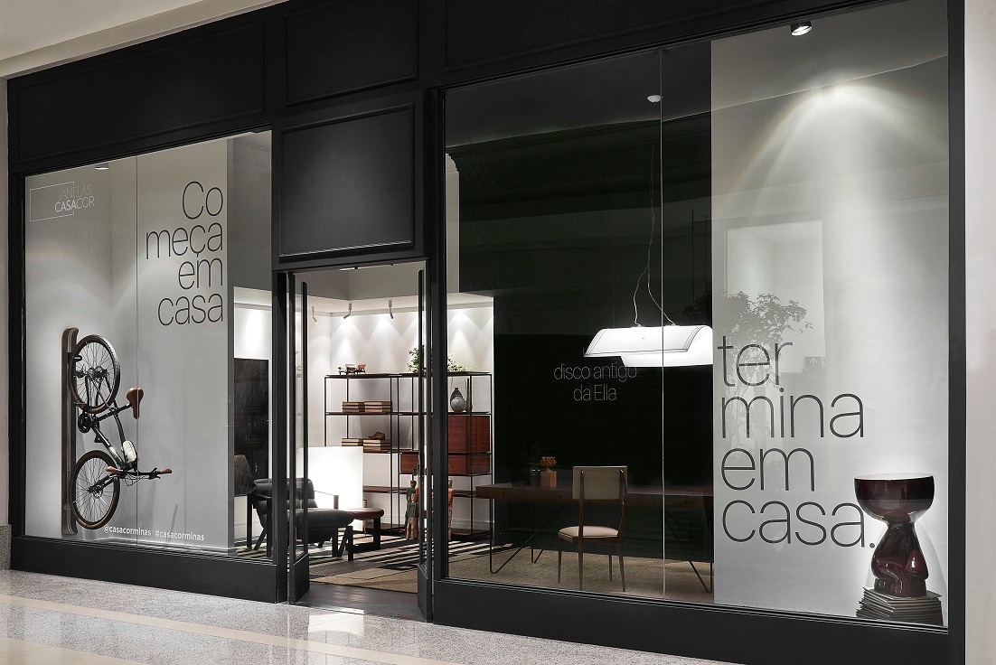 VItrine decorada com paredes Tintas Coral casacor 2020 Minas Gerais.