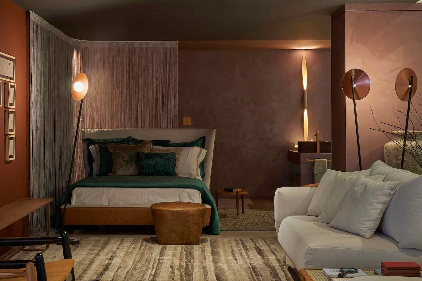 Quarto decorado com paredes Tintas Coral casacor 2020 Minas Gerais