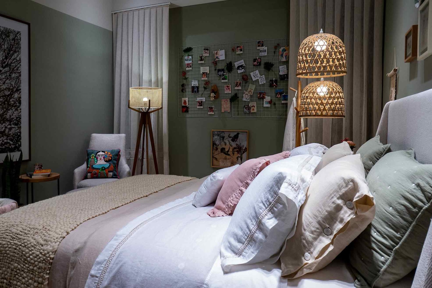 Quarto decorado com Tintas Coral casacor 2020 Paraná.