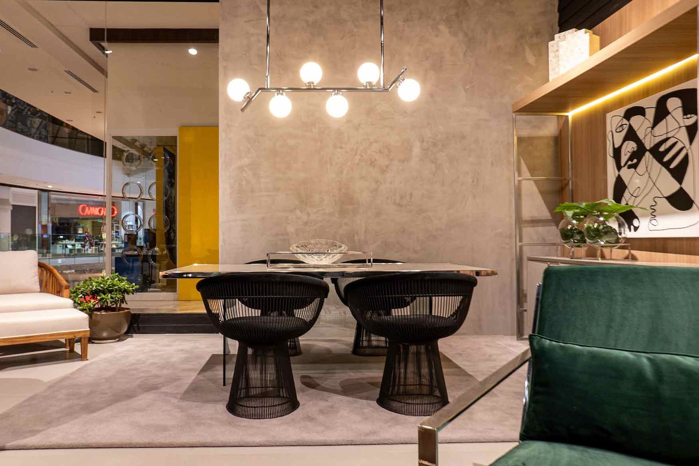 Sala de jantar decorada com tintas Coral casacor 2020 Paraná.