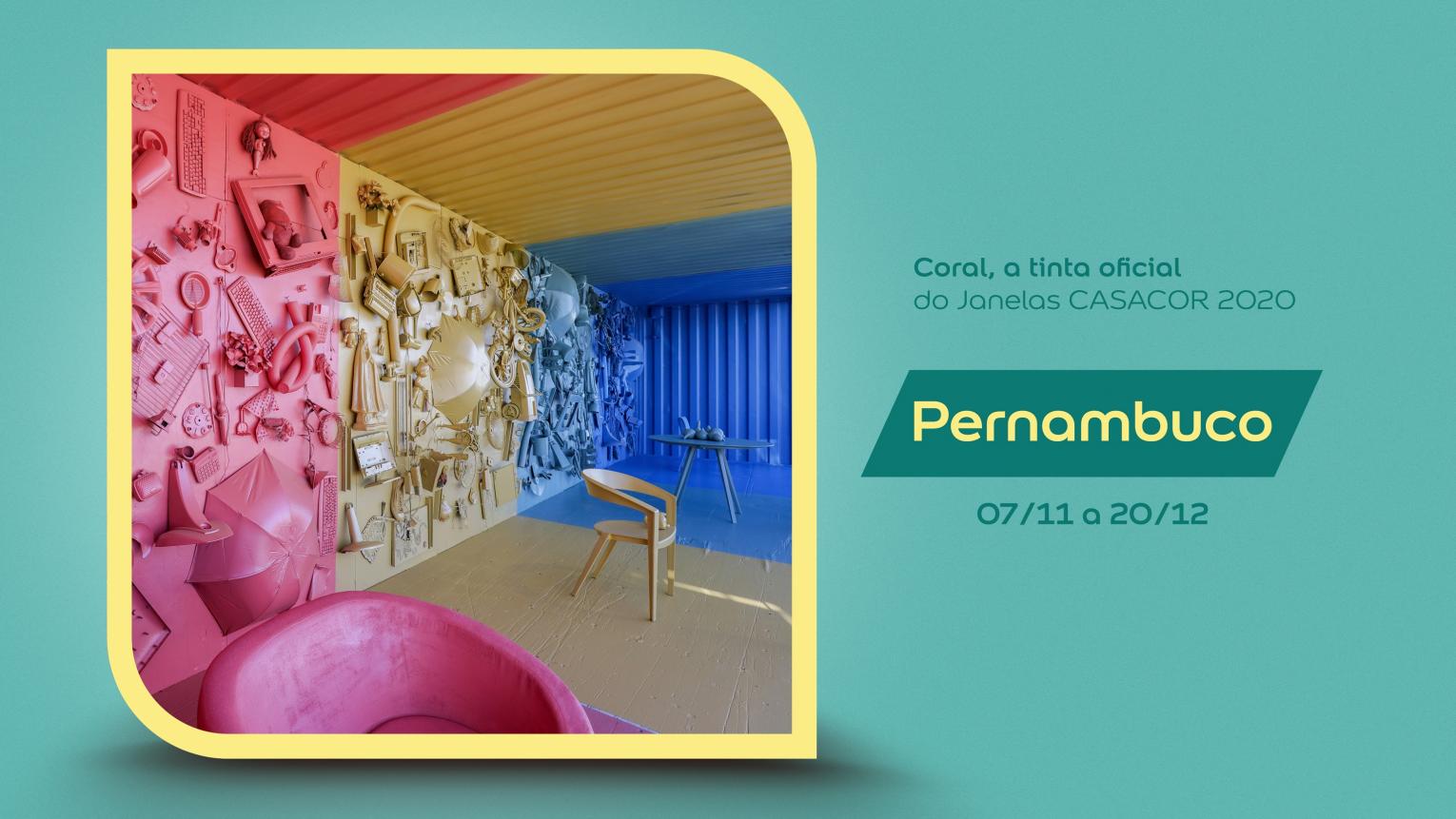 Decoração com Tintas Coral em contêineres mostra a força criativa dos pernambucanos.