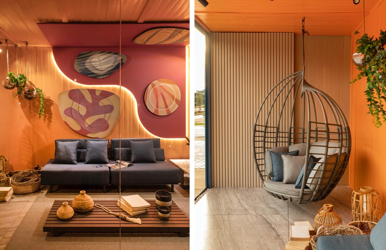 Sala decorada com Tintas Coral casacor 2020 Ribeirão Preto.