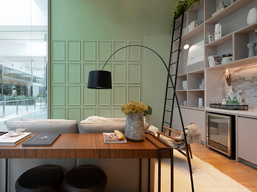  Ambiente decorado com Tintas Coral casacor 2020 Santa Catarina.