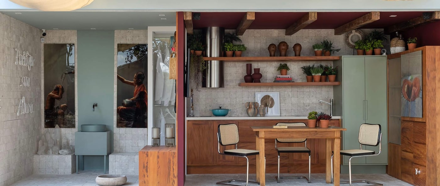 Ambiente decorado com Tintas Coral casacor 2020 São Paulo.