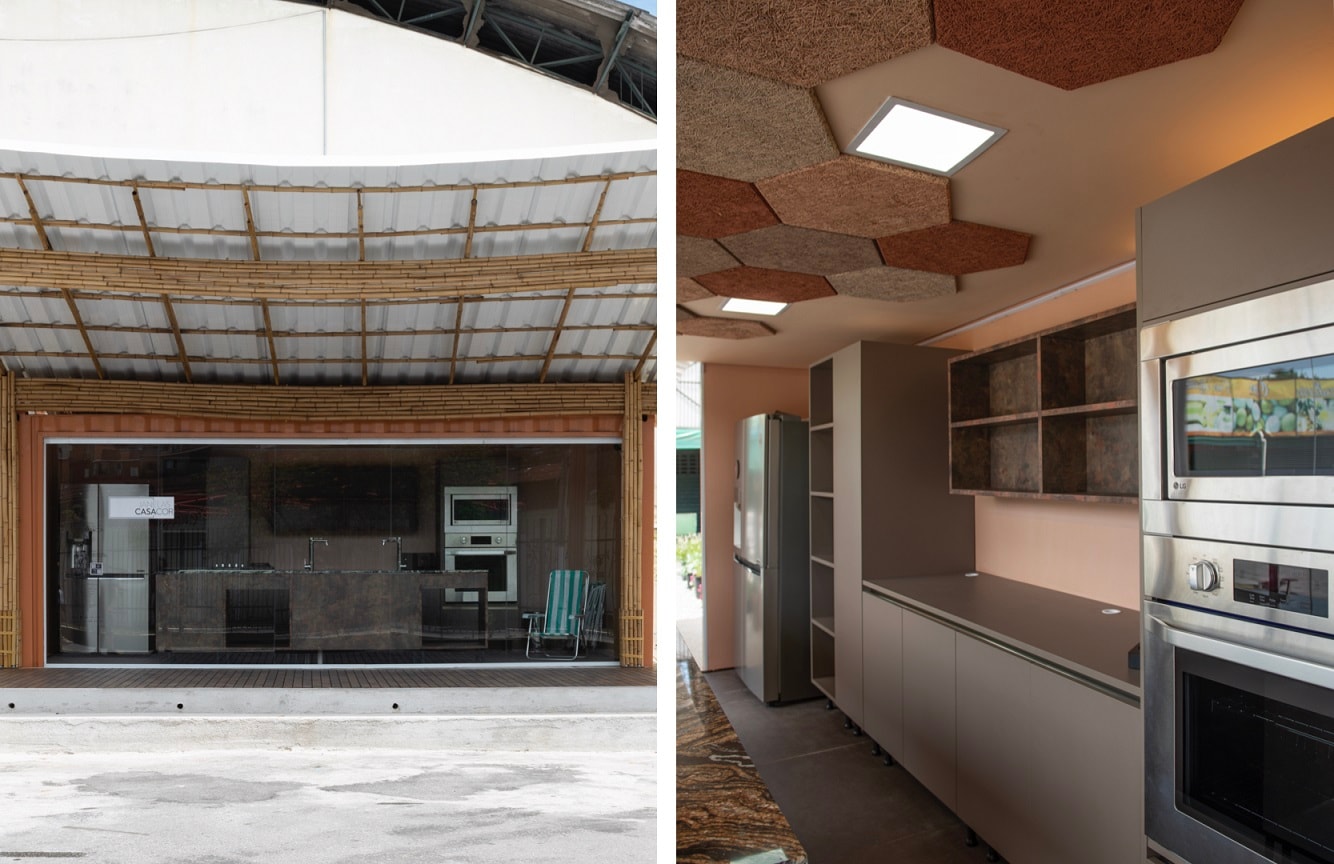 Contêiner decorado com Tintas Coral casacor 2020 São Paulo.