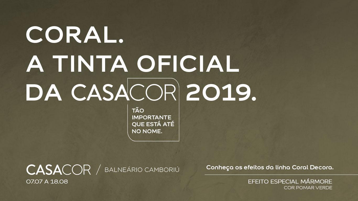 Coral. A tinta oficial CASACOR Balneário Camboriú 2019. 07/07 a 18/08