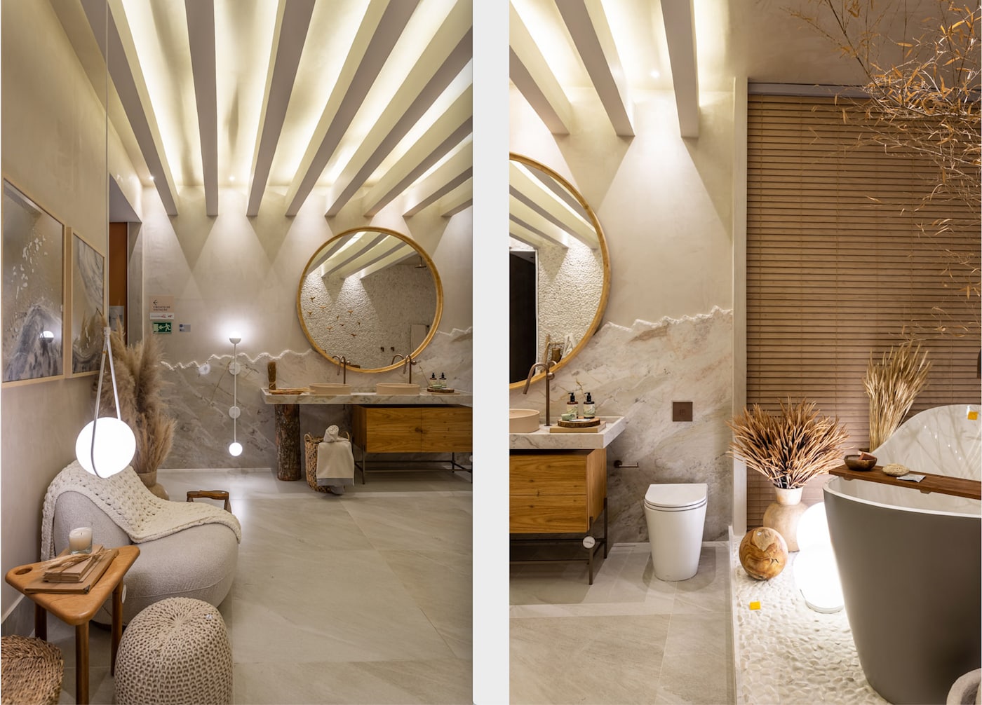 Banheiro Pausa Banho, de Lissa Azevedo e Elisa Veloso, para a CASACOR Goiás