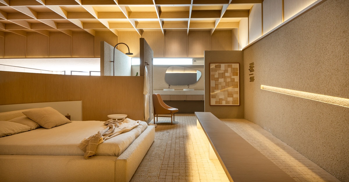 Quarto da Casa Olaria, de Nildo José, na CASACOR São Paulo