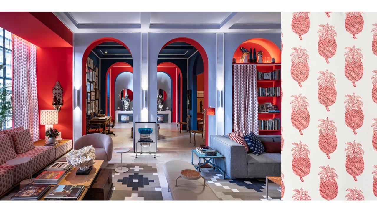 Living do Espaço Coral, de Marcelo Salum, para CASACOR São Paulo