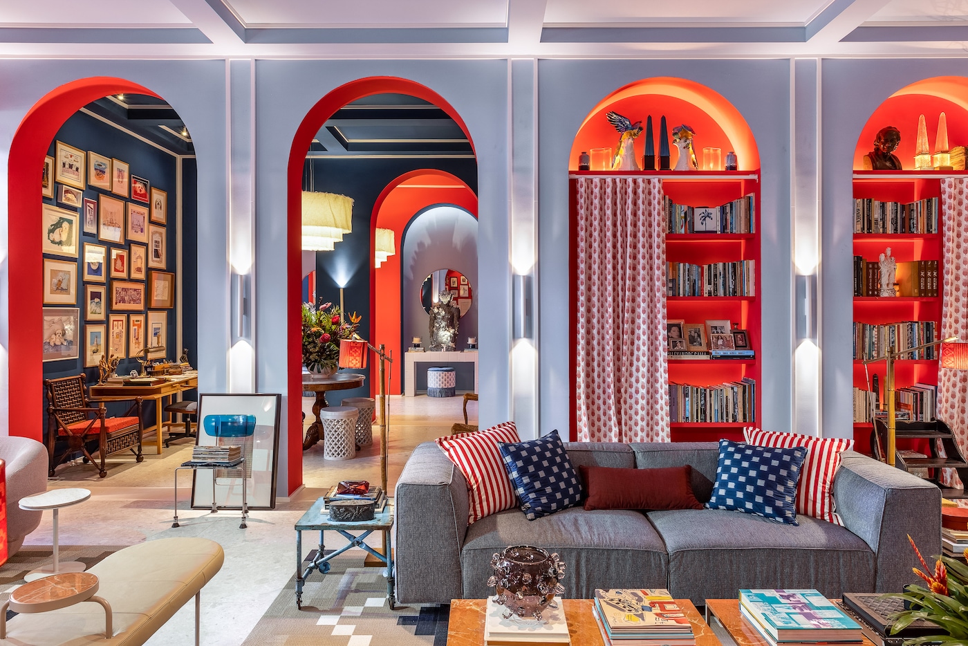 Living do Espaço Coral, de Marcelo Salum, para CASACOR São Paulo