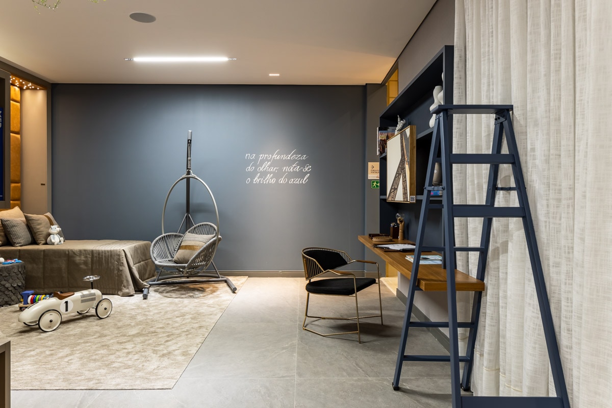 Quarto de solteiro Be Blue, de Fernanda Gemus para CASACOR Goiás