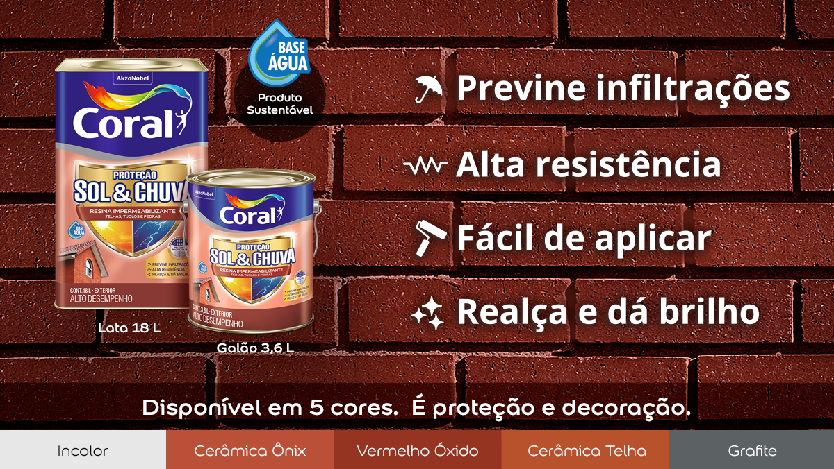 Sol & Chuva Resina Impermeabilizante | Tintas Coral