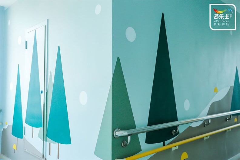 长沙市儿童福利院家庭楼三层“多乐士色彩墙：丛林畅想
