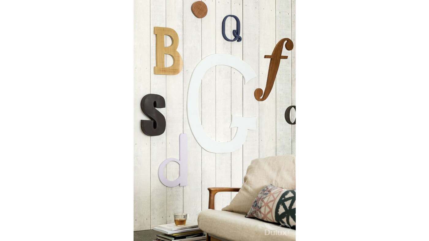 písmena jako dekorace