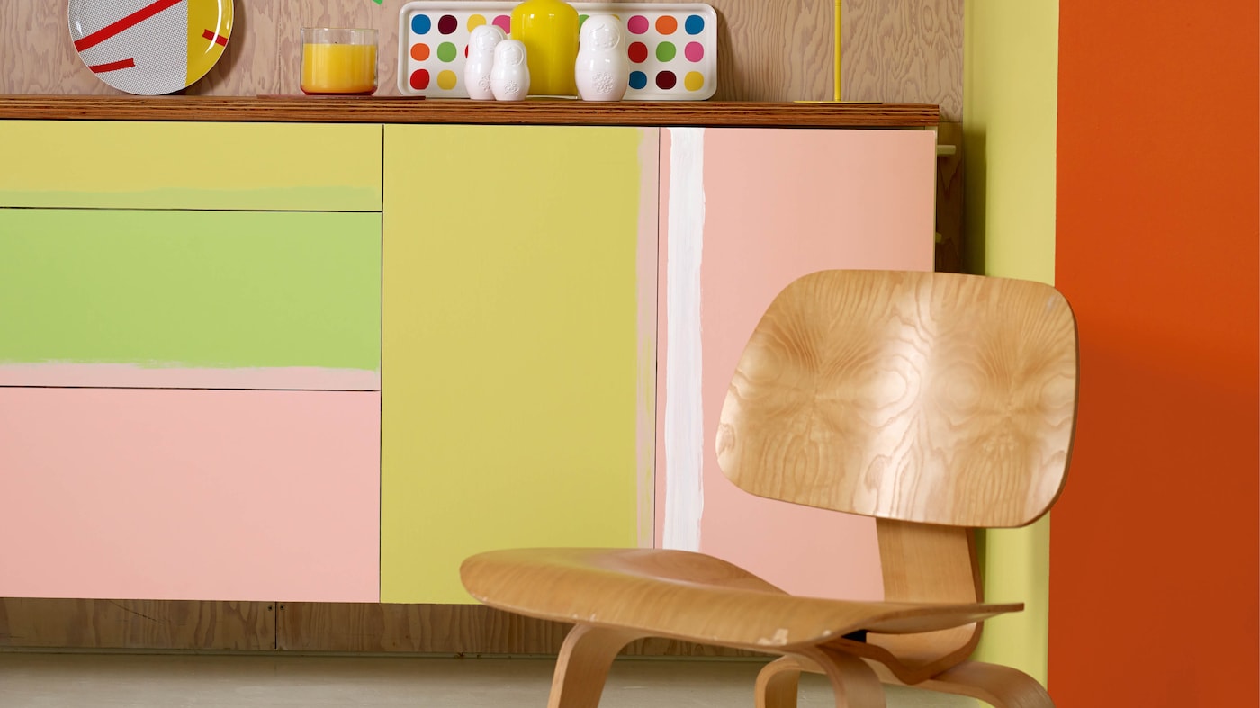 Leftover paint can be used to customise your furniture.