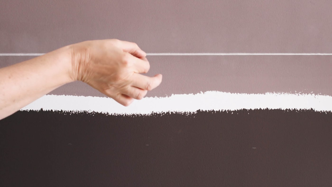 Use chalk, string and tape to remark your parallel lines