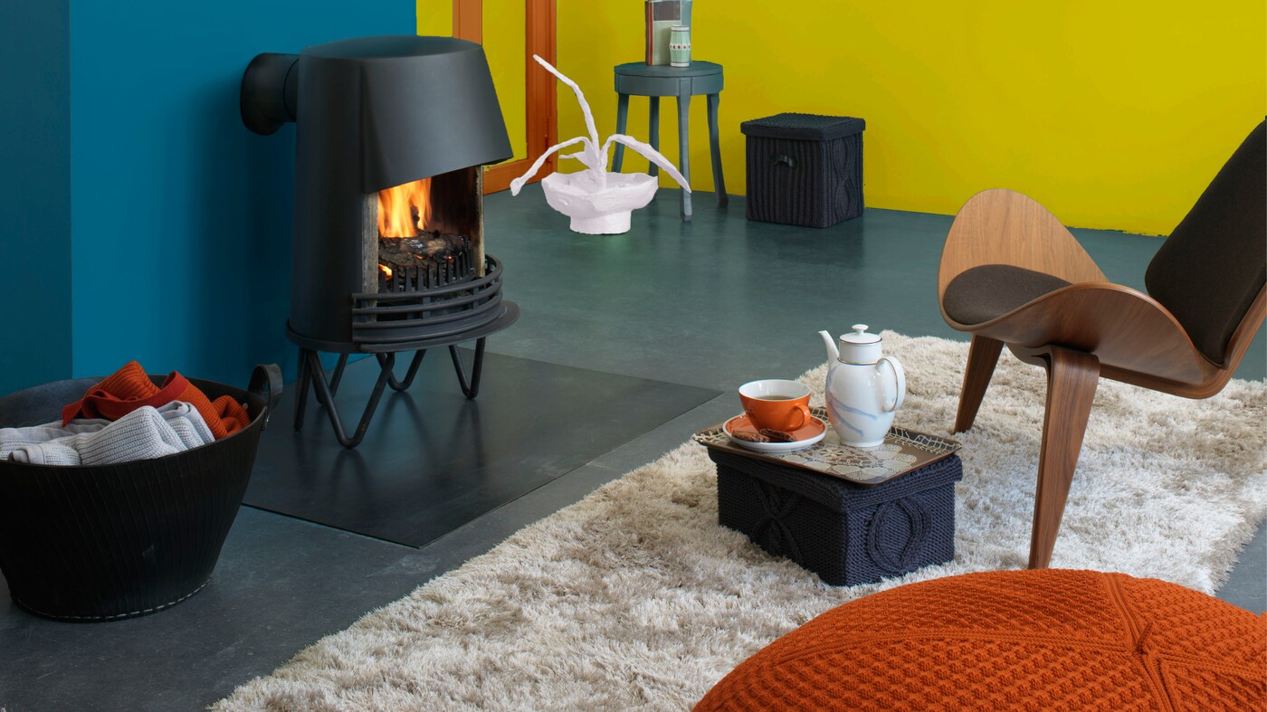 Instead of using colours that sit directly opposite each other on the colour wheel, replace one of the complementary colours with the colours from either side of it – red with lime green and turquoise, for example. 