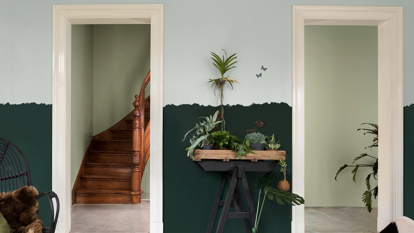Take a relaxed attitude to paint avoiding hard lines for a more organic look.