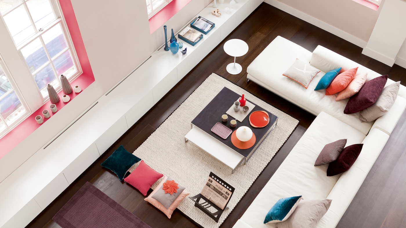 Go for a darker shade on your frames than on your walls and you’ll have the added bonus of making your room feel larger.