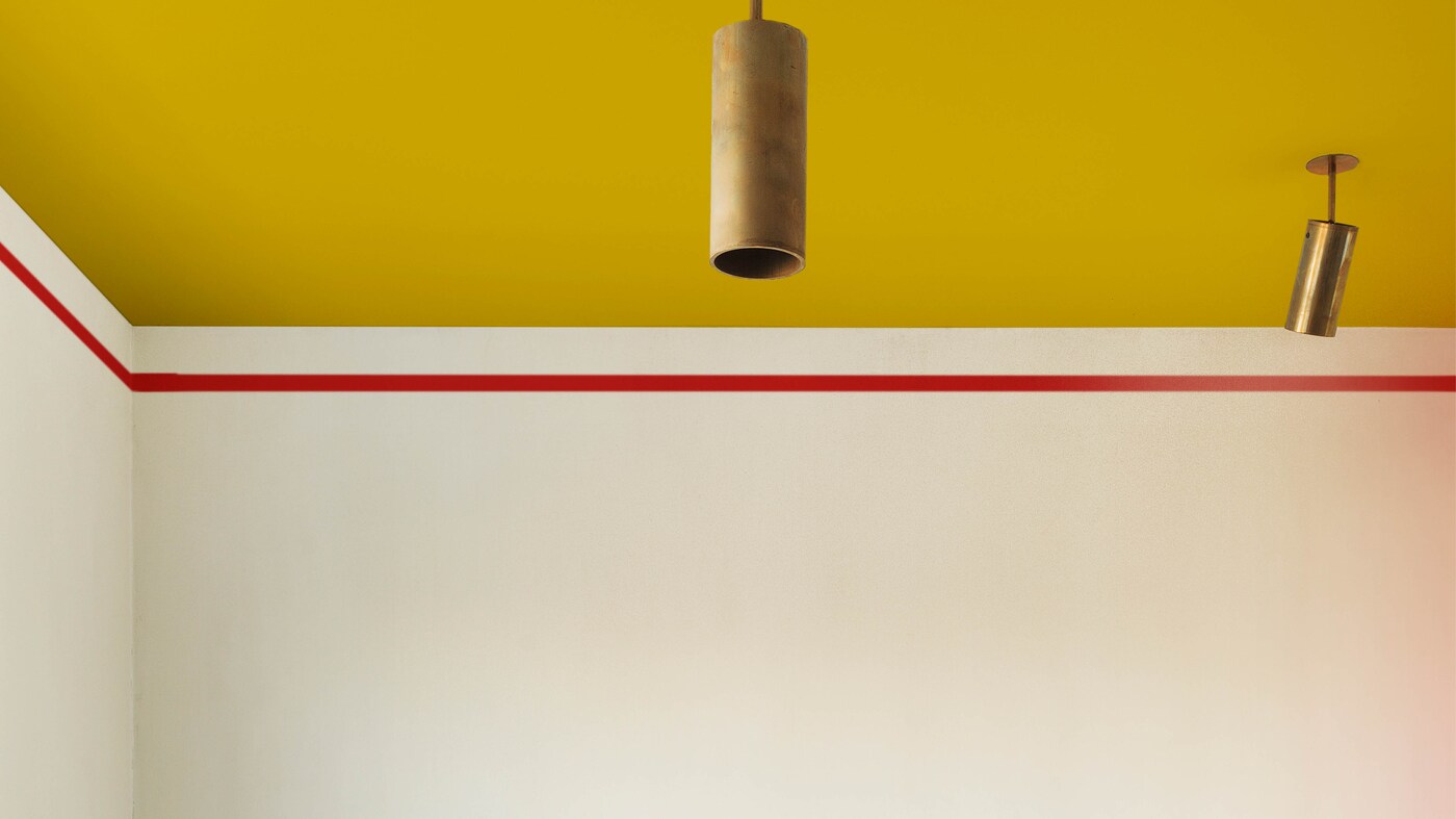 If you don’t want to decorate the entire ceiling, you can achieve a similar effect by painting the coving or a single stripe around the top of your nursery in a contrasting colour.