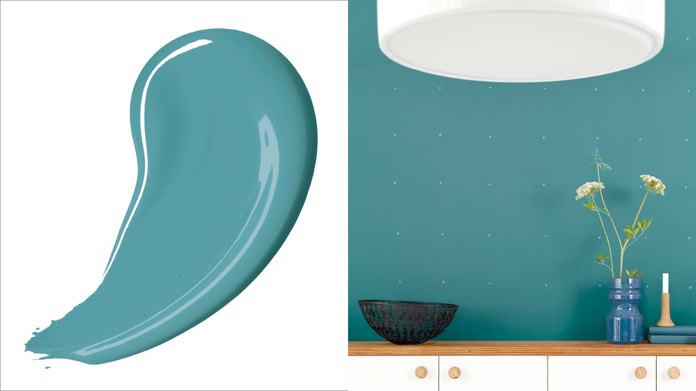 Toska adalah warna pilihan untuk dekorasi trend-savy, tetapi warna ini juga sangat fleksibel. Warna ini tidak hanya bekerja dengan baik sebagai latar belakang untuk skema kontemporer yang mutakhir namun juga dalam rumah yang lebih tradisional.