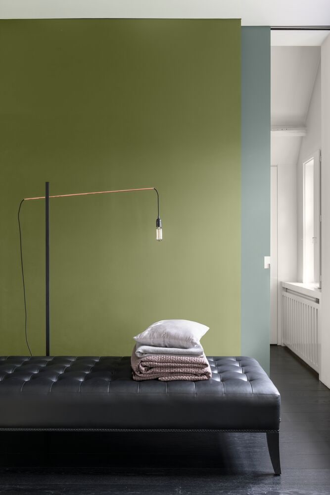 ruang hidup abu-abu hijau