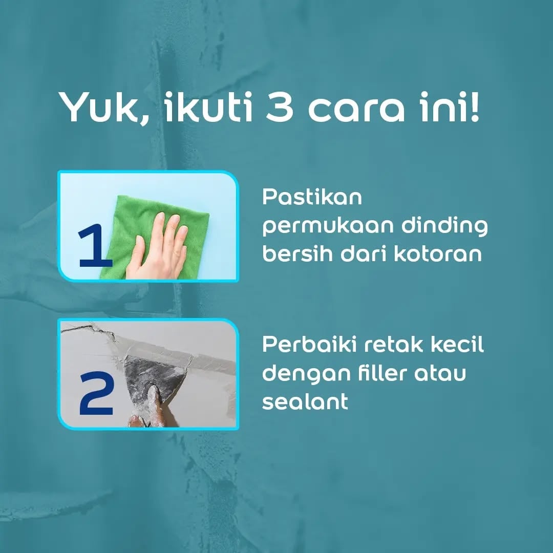Pastikan Permukaan Dinding Bersih dari kotoran