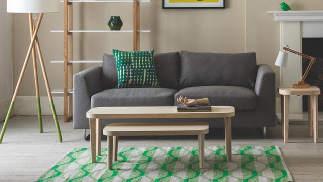 Rental Home Green Living Room