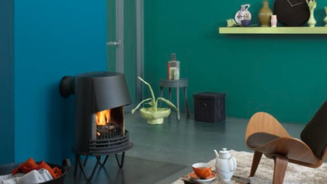 Ultra marine bright coloured living spaces