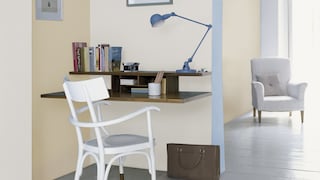 Add impact to a neutral office with breezy blue