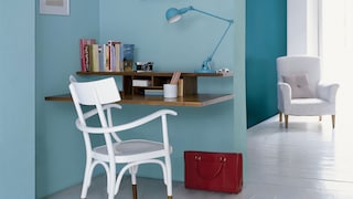 Blend blues to create a stylish study nook 