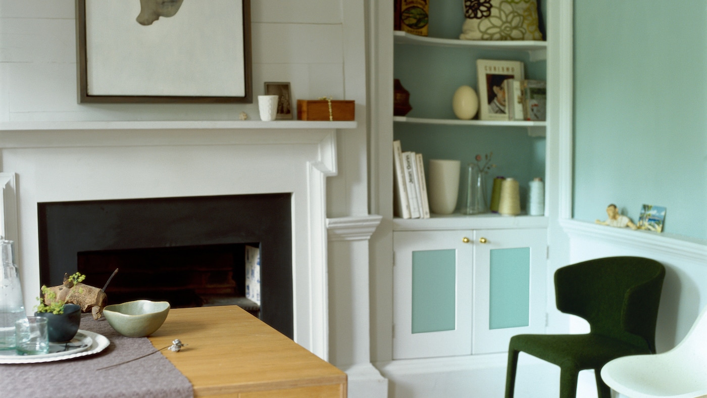 Enliven warm neutrals with fresh green
