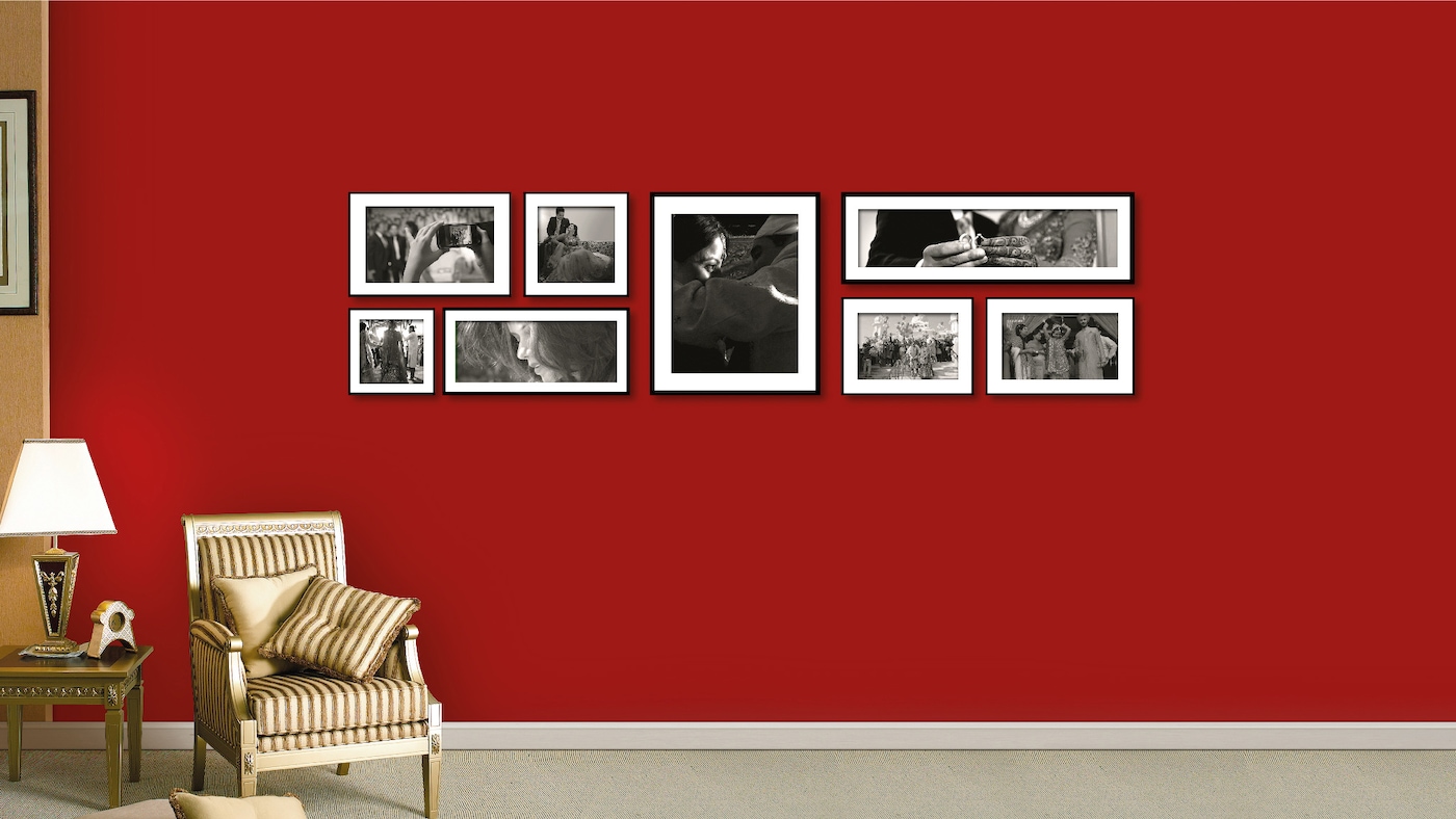 MM Red Portraits wall visual.